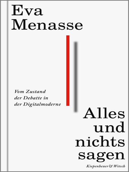 Title details for Alles und nichts sagen by Eva Menasse - Available